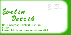 evelin detrik business card